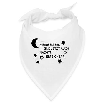 Eltern erreichbar schwarz - Bandana - Weiß - Vorne