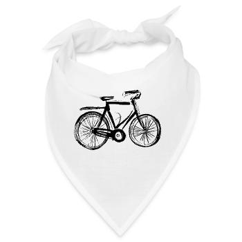Fahrrad Gekritzel Fahrräder Radfahren Silhouette 1 - Bandana - Weiß - Vorne