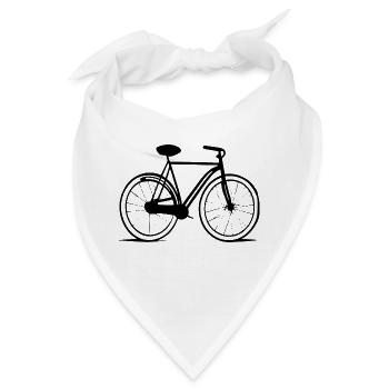 Fahrrad Gekritzel Fahrräder Radfahren Silhouette 4 - Bandana - Weiß - Vorne