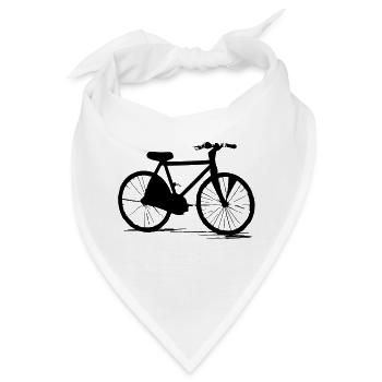 Fahrrad Gekritzel Fahrräder Radfahren Vektor 5 - Bandana - Weiß - Vorne