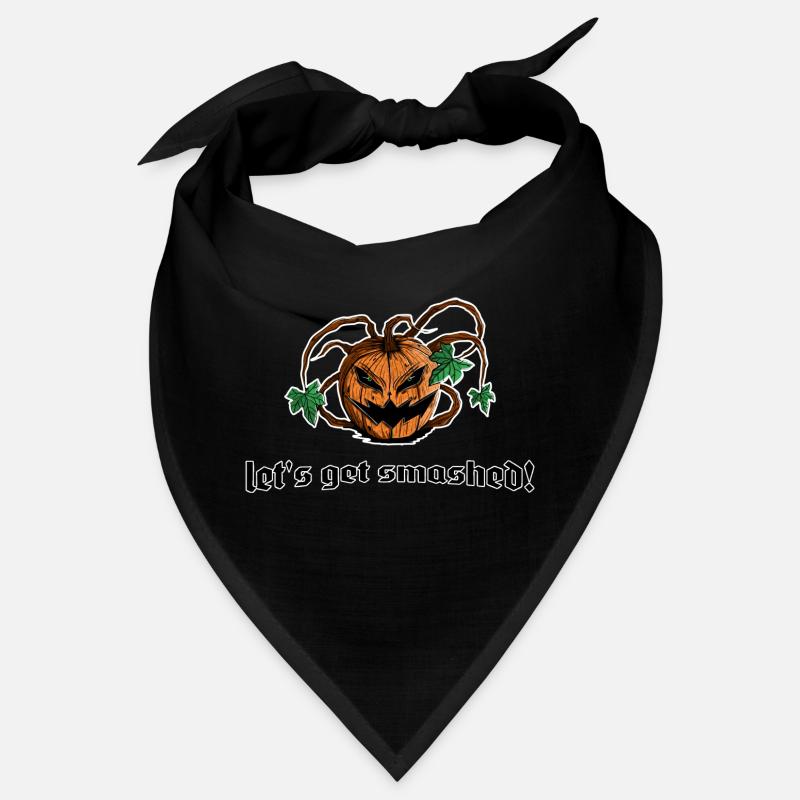 pumpkin kürbis let's get smashed! lustiger spruch Bandana