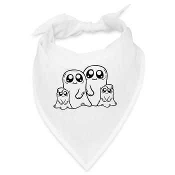Geister Familie Eltern Kinder - Bandana - Weiß - Vorne