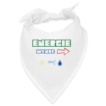 Energiewende jetzt! Erneuerbare Energie Statement - Bandana - Weiß - Vorne