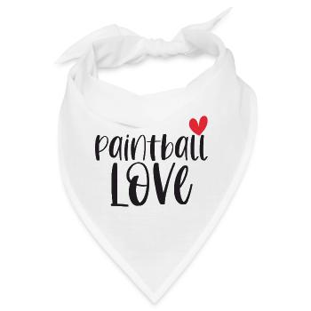 Paintball Paintballer Gotcha Love Geschenk - Bandana - Weiß - Vorne