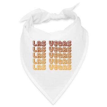 Las Vegas Retro Gradient Grid - Bandana - Weiß - Vorne