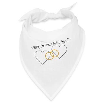 Heiratsantrag - Bandana - Weiß - Vorne