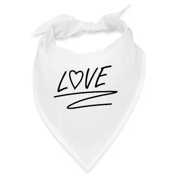 Love - Bandana - Weiß - Vorne