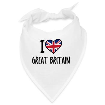i love great britain - Bandana - Weiß - Vorne