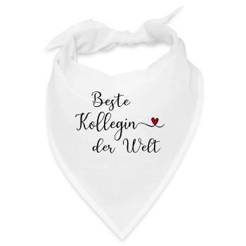 Beste Kollegin der Welt - Bandana - Weiß - Vorne