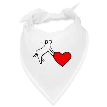 Hundeliebhaber - Bandana - Weiß - Vorne