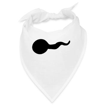 Schwarze Kaulquappe - Bandana - Weiß - Vorne
