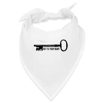 key to your heart - Bandana - Weiß - Vorne
