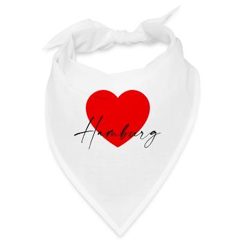 I love Hamburg - Bandana - Weiß - Vorne