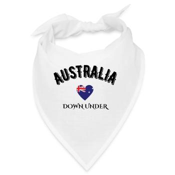 Australien Down Under - Bandana - Weiß - Vorne