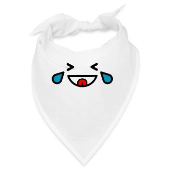Lachendes Emoji mit Tränen - Bandana - Weiß - Vorne