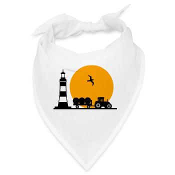 Traktor - Bandana - Weiß - Vorne