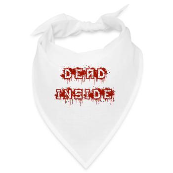dead inside red - Bandana - Weiß - Vorne