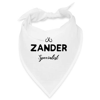 Zander Specialist - Angeln, Angler - Zander - Bandana - Weiß - Vorne