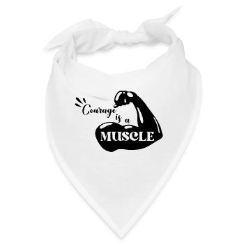 Muskeln sind Kraft - Bandana - Weiß - Vorne