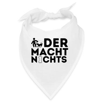 Lustiges Hunde-Design | Bissiger Hund mit Knochen - Bandana - Weiß - Vorne