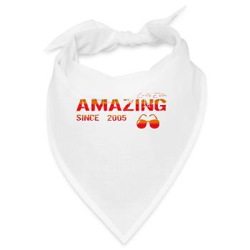 Amazing since 2005 - Bandana - Weiß - Vorne