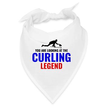 Curling Legende Winter Ice Sport Curler Funny - Bandana - Weiß - Vorne