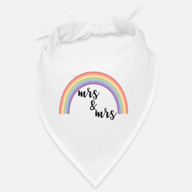 Regenbogenstreifen Mrs und Mrs Bandana