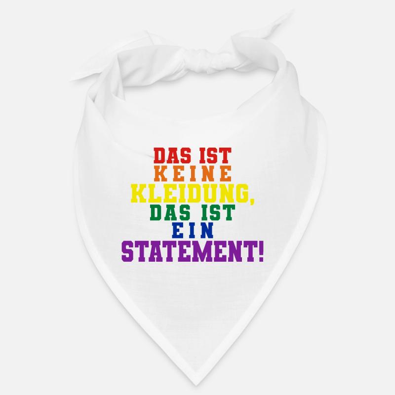 "Das ist keine Kleidung..." Regenbogen - Bandana - Weiß