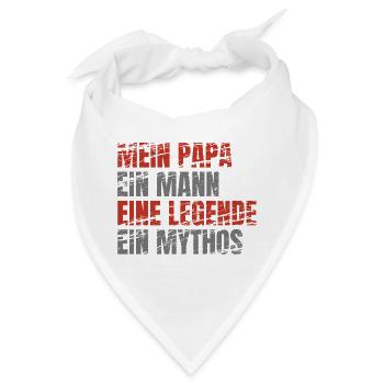 Papa Legende Mythos Grunge - Bandana - Weiß - Vorne