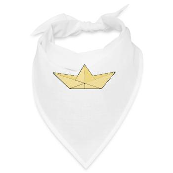 Papierschiff beige/gelb - Bandana - Weiß - Vorne