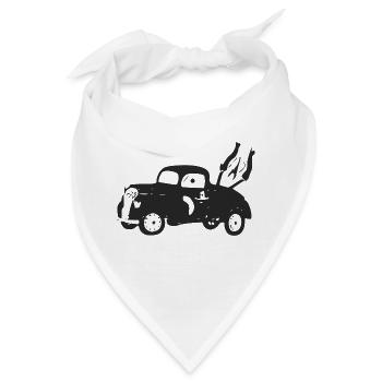 Ein Rennwagen - Bandana - Weiß - Vorne