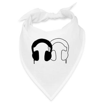 Headphones - Bandana - Weiß - Vorne