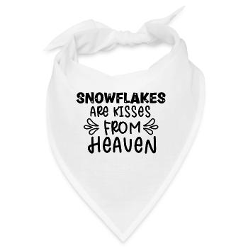 Snowflakes are kisses from Heaven - Bandana - Weiß - Vorne