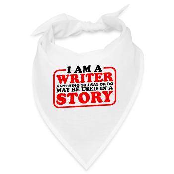 Anything You Say Or Do May Be Used In A Story 29 - Bandana - Weiß - Vorne
