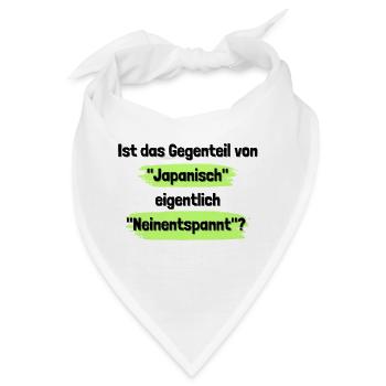 Japanisch Neinentspannt - Bandana - Weiß - Vorne