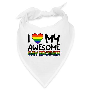 I Love My Awesome Gay Brother 2 - Bandana - Weiß - Vorne