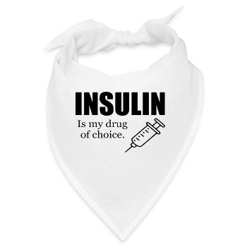 Droge der Wahl lustiger Diabetes - Bandana - Weiß - Vorne