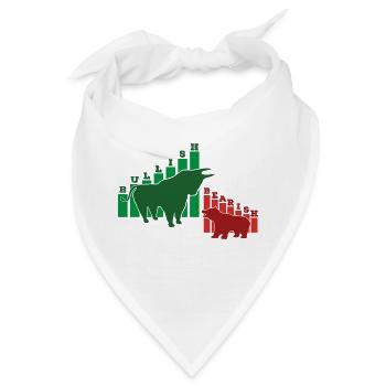 Bullish, Bearish… Buy and hold - Bandana - Weiß - Vorne
