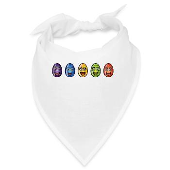 Ostereier - Bandana - Weiß - Vorne