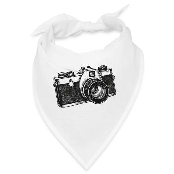 Kamera, Vintage Kamera, Alte Kamera, Old - Bandana - Weiß - Vorne