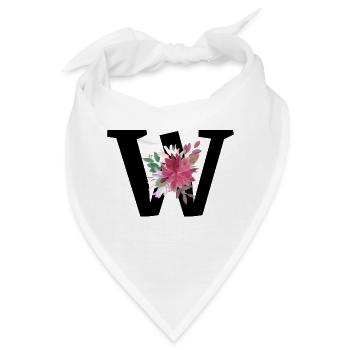 Brief mit Blumen - Bandana - Weiß - Vorne