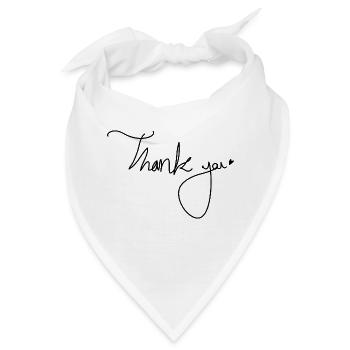 Dankeschön-Schriftzug - Bandana - Weiß - Vorne