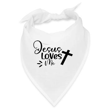 Jesus Loves Me - Bandana - Weiß - Vorne