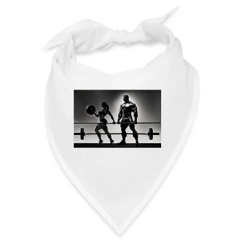 Couple Weightlifting - Bandana - Weiß - Vorne