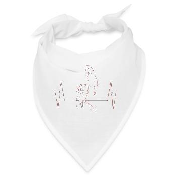 Mutter Tochter Familien Geschenk - Bandana - Weiß - Vorne