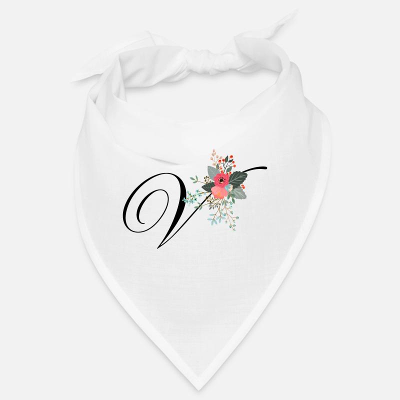 Buchstabe v Blumen Bandana