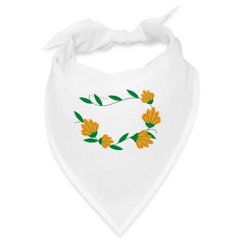 Flower Blume Pflanze - Bandana - Weiß - Vorne