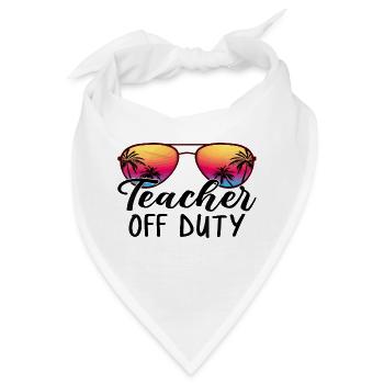 Batiklehrer außerhalb des Dienstes am letzten Schultag - Bandana - Weiß - Vorne