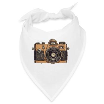 Vintage Analog Kamera - Bandana - Weiß - Vorne