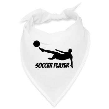 Soccer Player, - Bandana - Weiß - Vorne